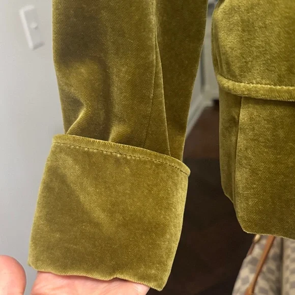 J. Crew Mustard Velvet Blazer - Picture 3 of 5